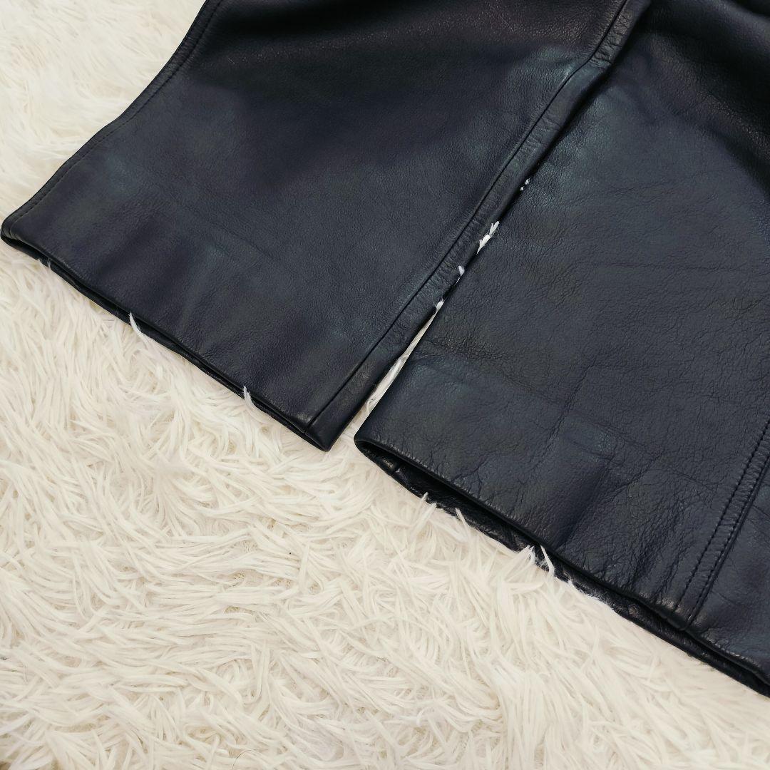 【新品未使用】ノーブランド レザー パンツ 牛革 カウレザー 4L ライディング