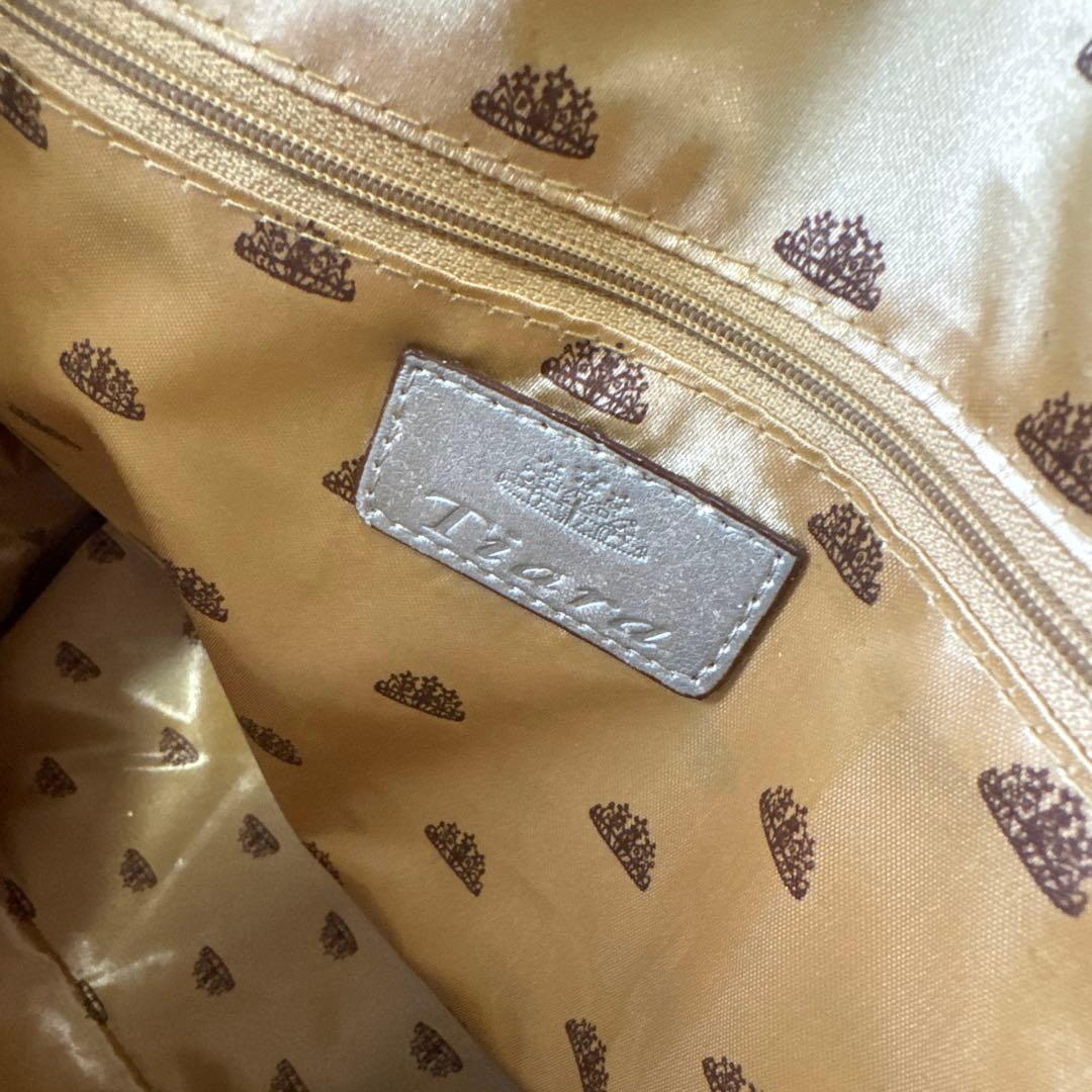 ほぼ未使用品 Tiara ティアラ クロコ型押しPUレザー ハンドバッグ ピンク N6133374606