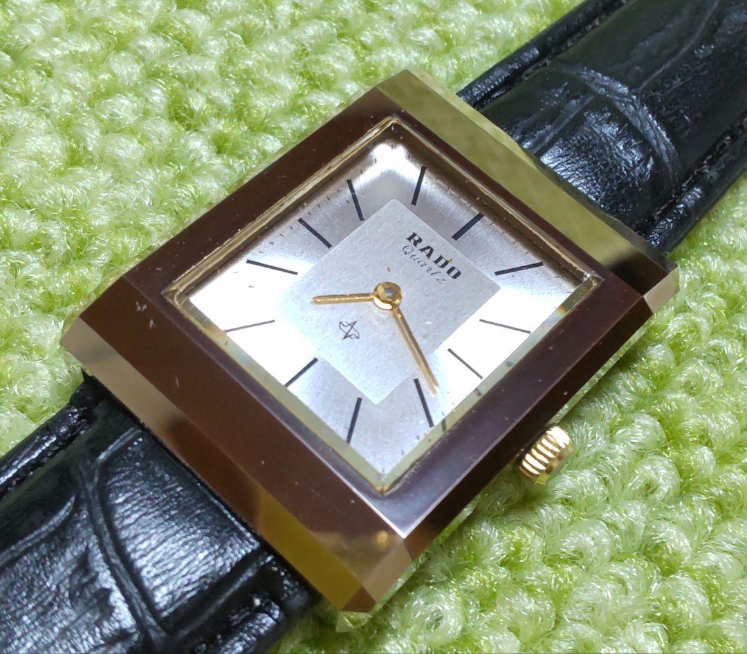 【稼動品レア】RADO メンズ腕時計　クォーツ　ゴールドカラー