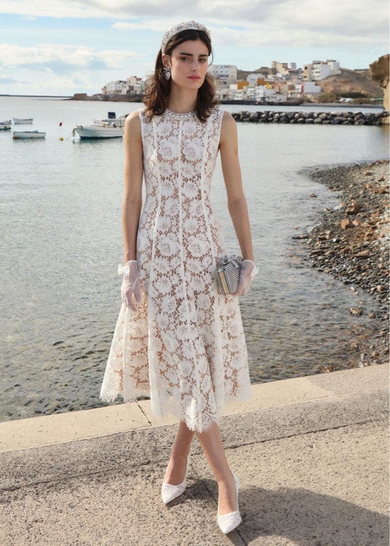 ❇️Selfportrait正規25新セルフポートレートブルー総レースドレス