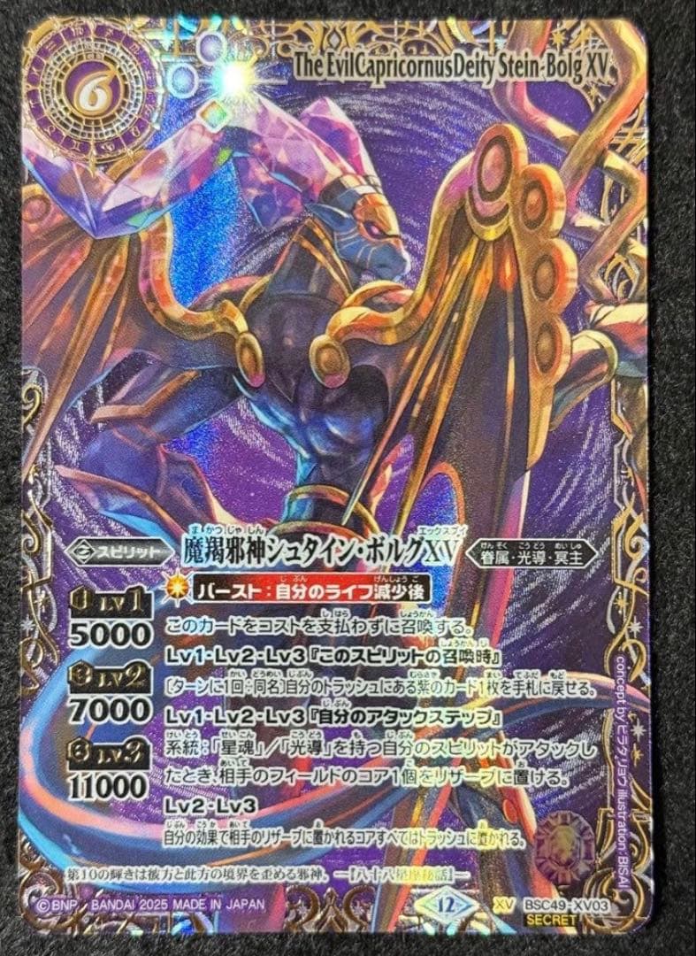 魔羯邪神シュタイン ボルグXV シークレット 1枚やや傷や汚れあり