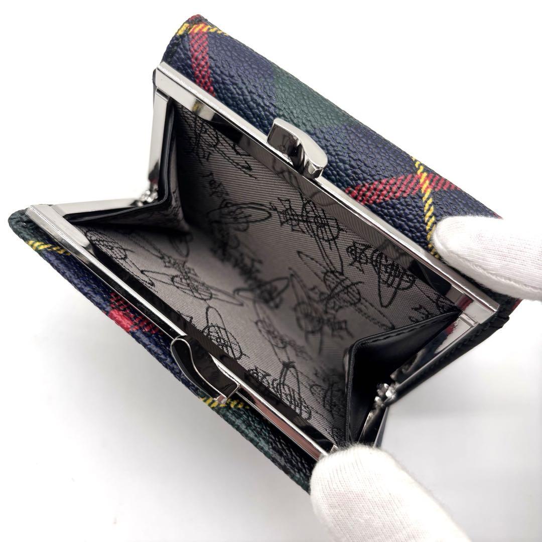 ✨新品未使用✨ヴィヴィアンウエストウッド　三つ折り財布　がま口　タータンチェック