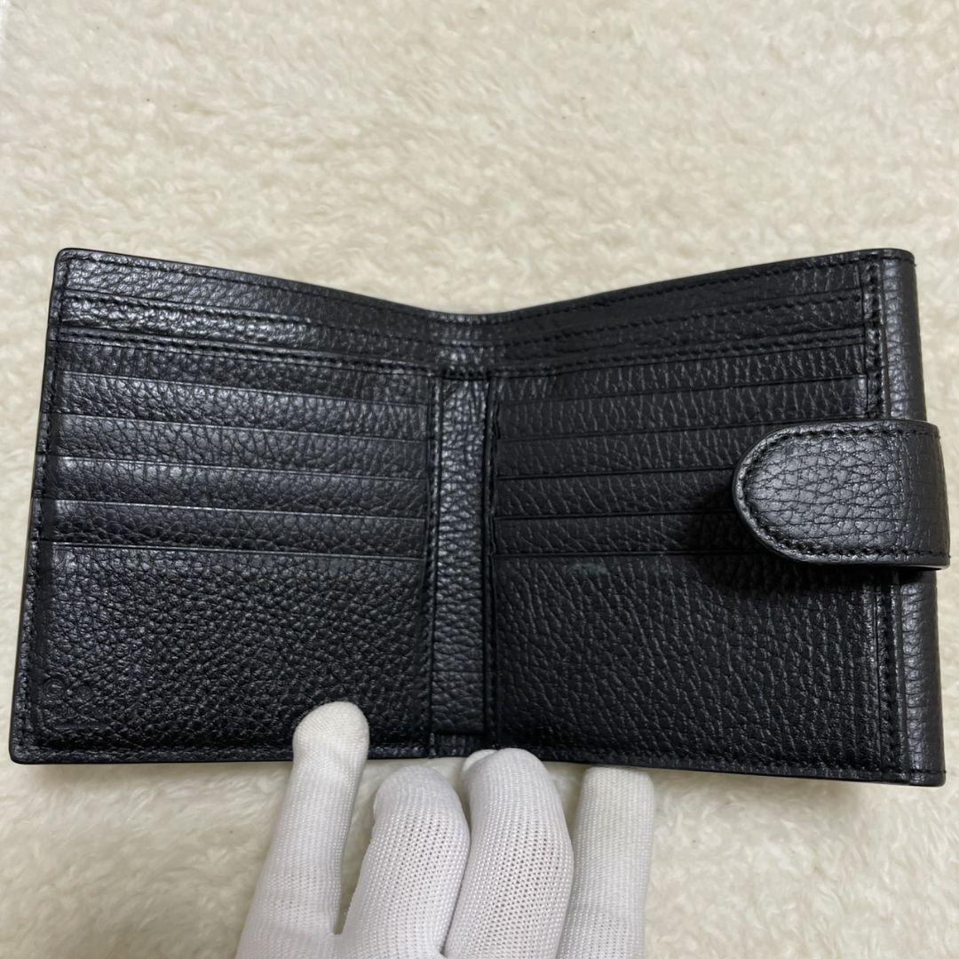 GUCCI グッチ 折り財布 インターロッキングG ブラック 極美品