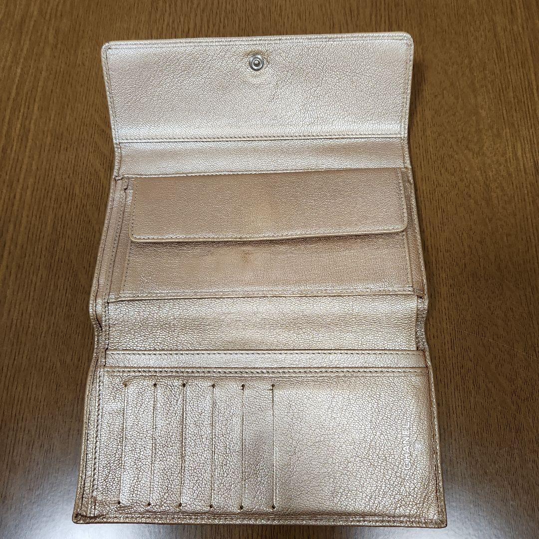CHANEL　シャネル　ココマーク 　 長財布　ゴールド系