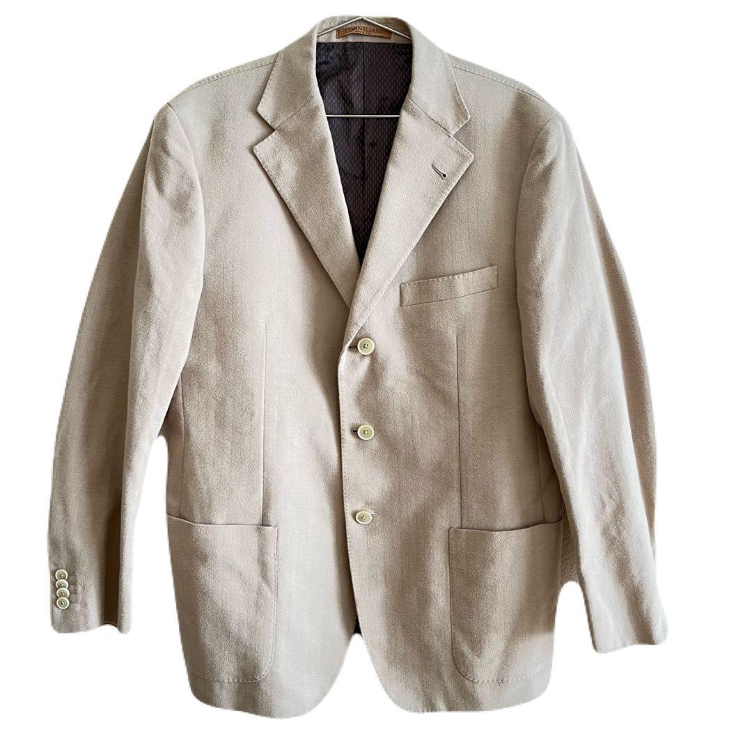 美品【CORNELIANI】ベージュ テーラードジャケット イタリア製50