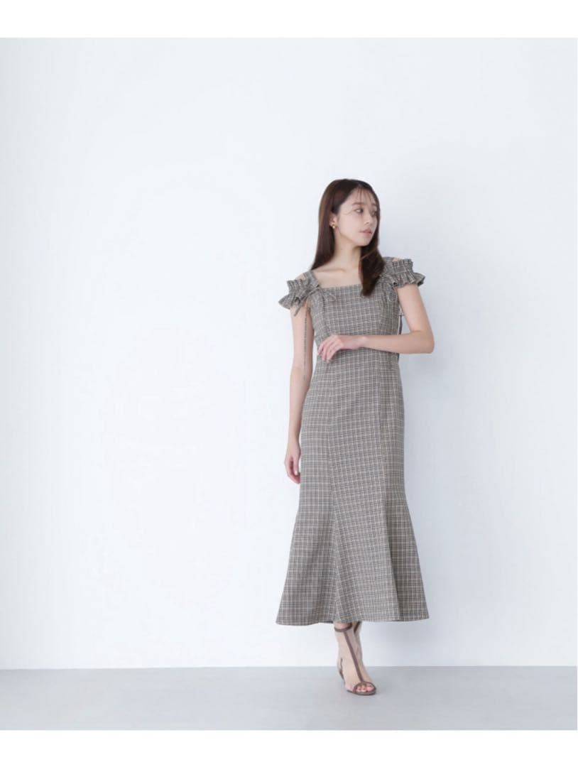 NATURAL BEAUTY BASIC チェックキャミワンピース