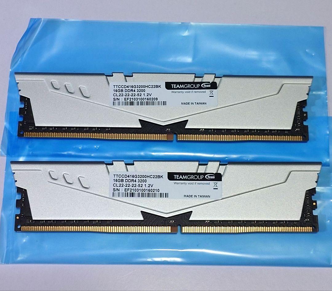 TEAMGROUP CLASSIC 16×2 32GB DDR4 【動作確認済】 TEAMGROUP CLASSIC 16×2 32GB DDR4 【動作確認済】