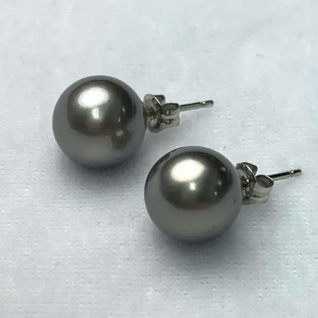 黒蝶ペア珠(ピアス加工込み) ☆mozuです☆ 11.0mm 黒蝶真珠ピアス | Moon Label - 大月真珠オンラインショップ