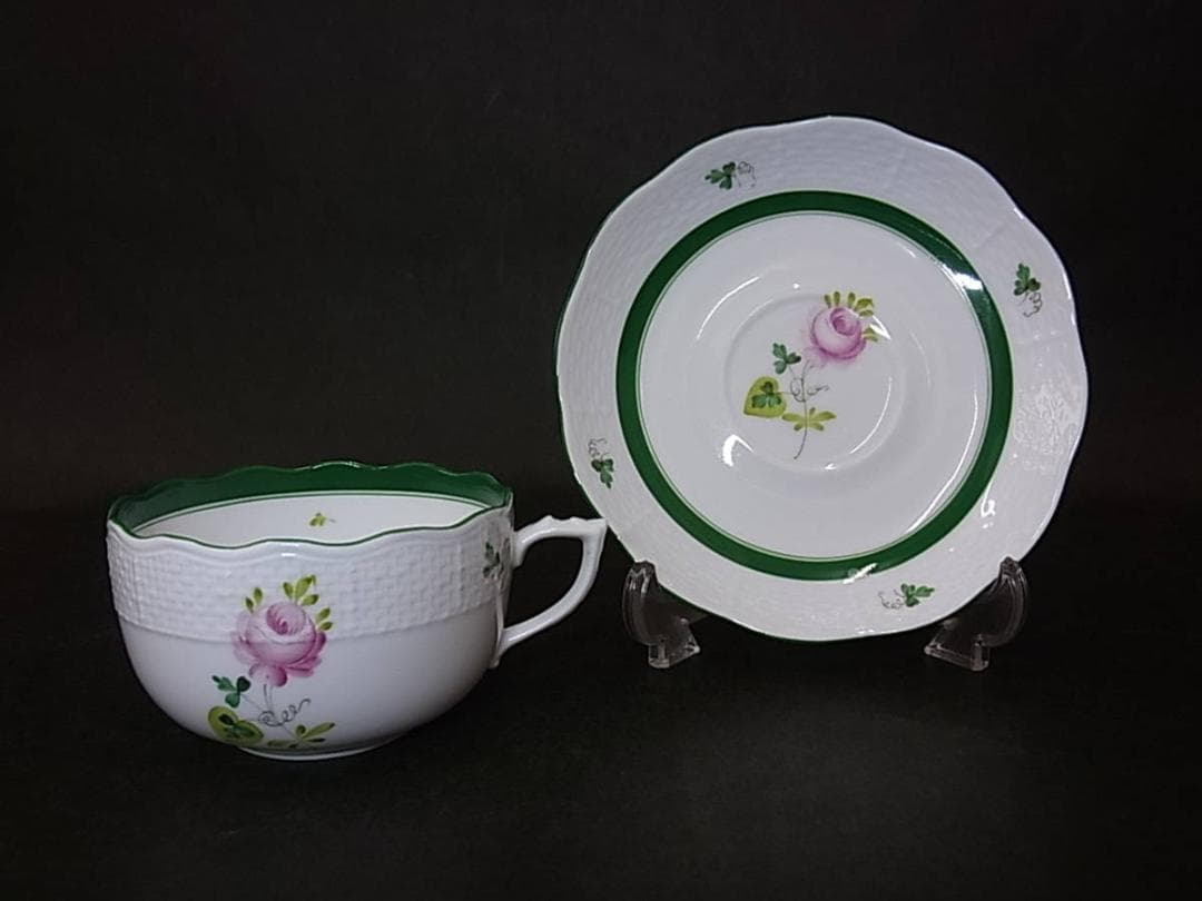 即決!本日限り ヘレンド ウィーンの薔薇 カップ&ソーサー mv.church