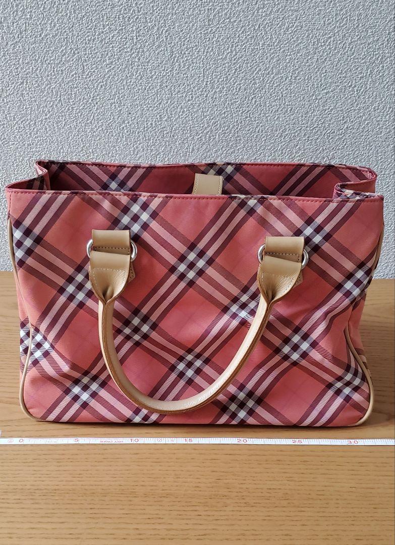 ◆BURBERRY◆ ピンク系チェック柄 ハンドバッグと財布セット