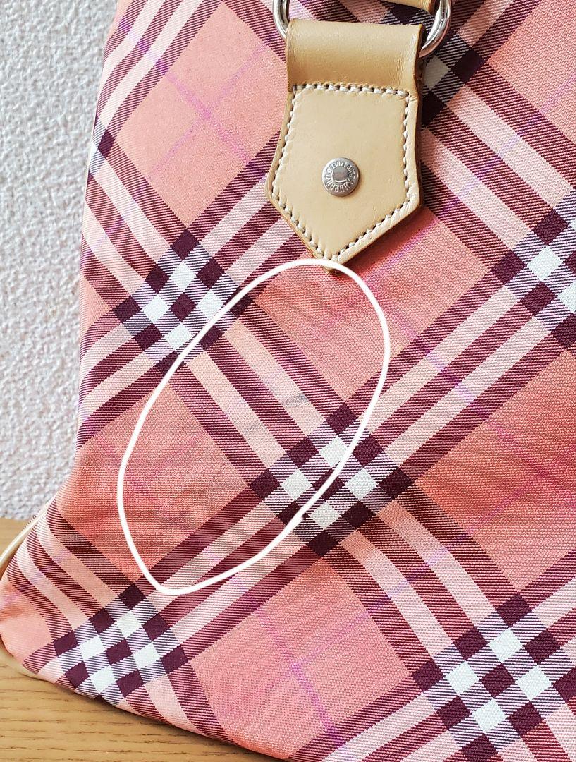 ◆BURBERRY◆ ピンク系チェック柄 ハンドバッグと財布セット