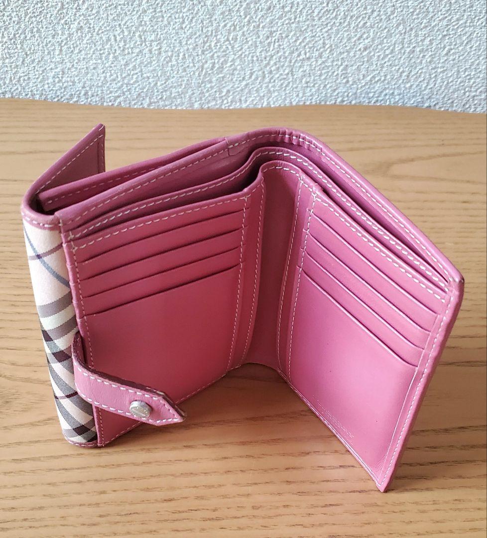 ◆BURBERRY◆ ピンク系チェック柄 ハンドバッグと財布セット