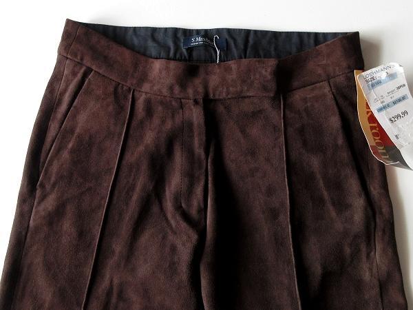 未使用タグ付 'S Max Mara ストレッチ フェイクスエードパンツ