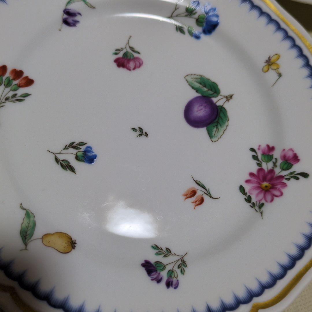 リチャードジノリ　イタリアンフルーツ　花柄と果物の装飾 皿 6枚セット