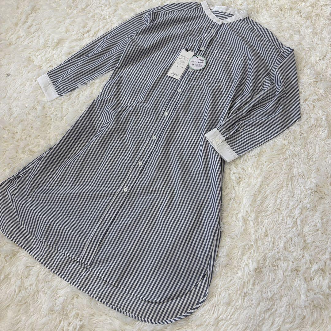 【タグ付き未使用品】.m dot mezzo シャツワンピース ノンアイロン L