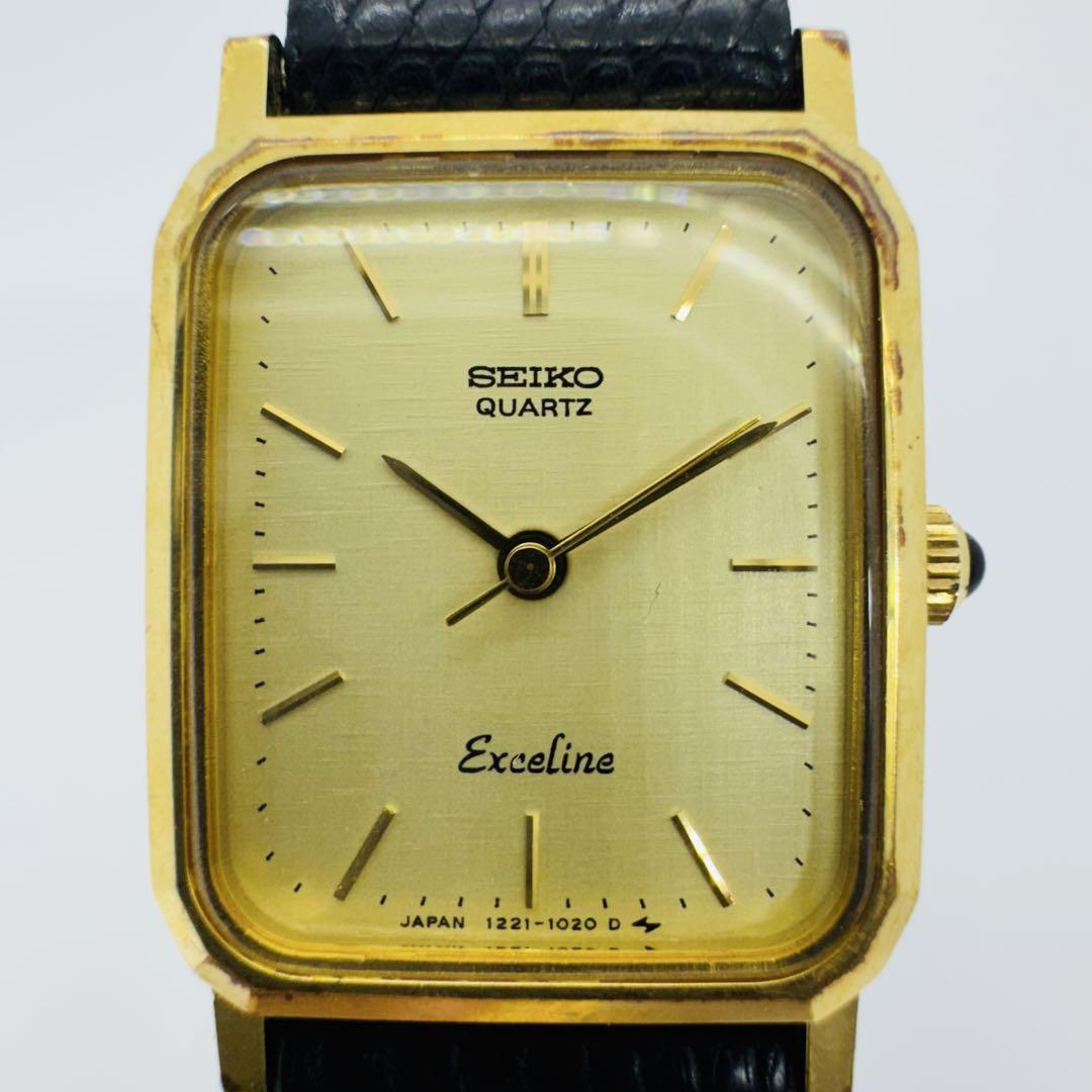 ✨SEIKO✨EXCELINE✨1221-5720✨クォーツ✨ゴールド✨腕時計✨