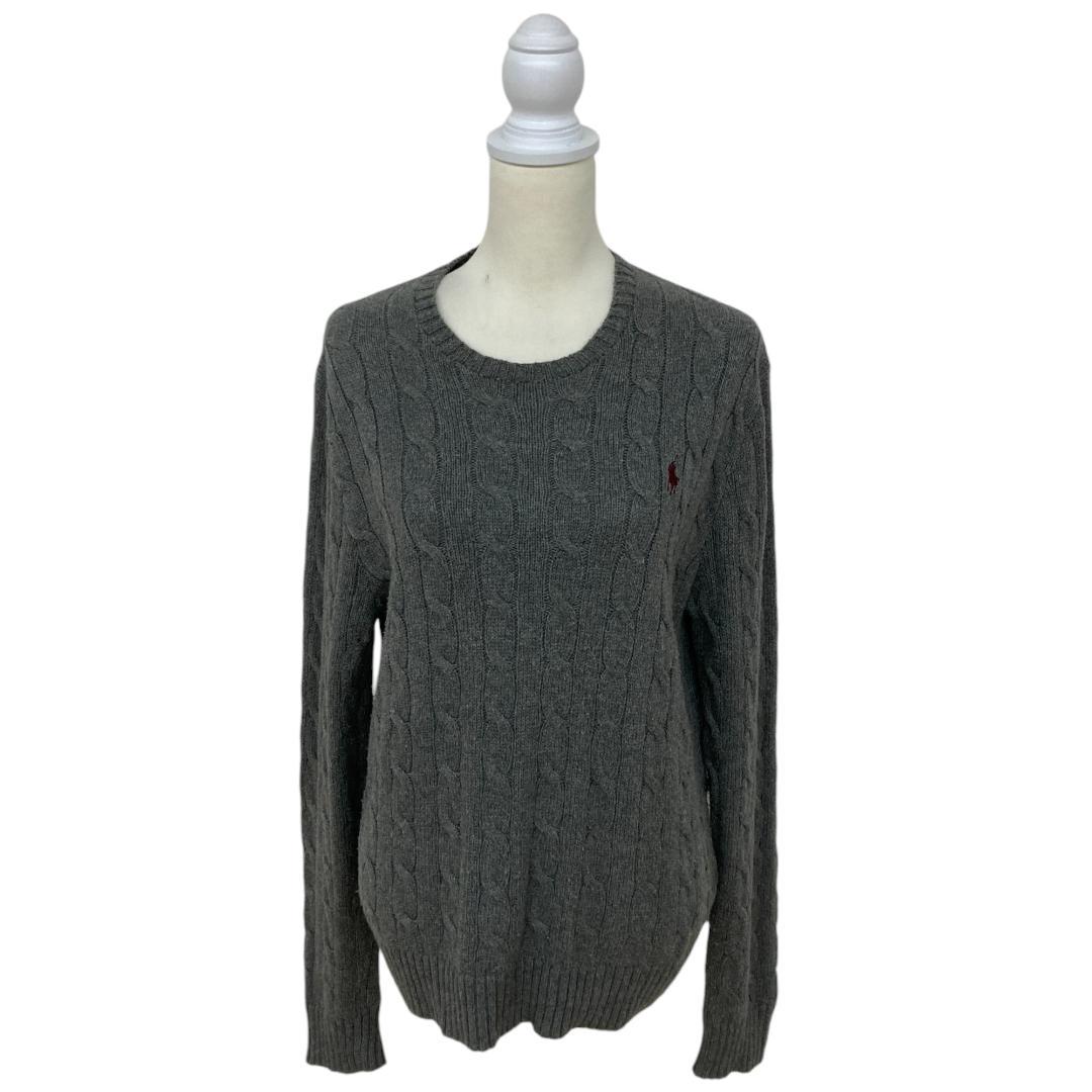 ★美品 POLO RALPH LAUREN グレー 長袖 ニット XS