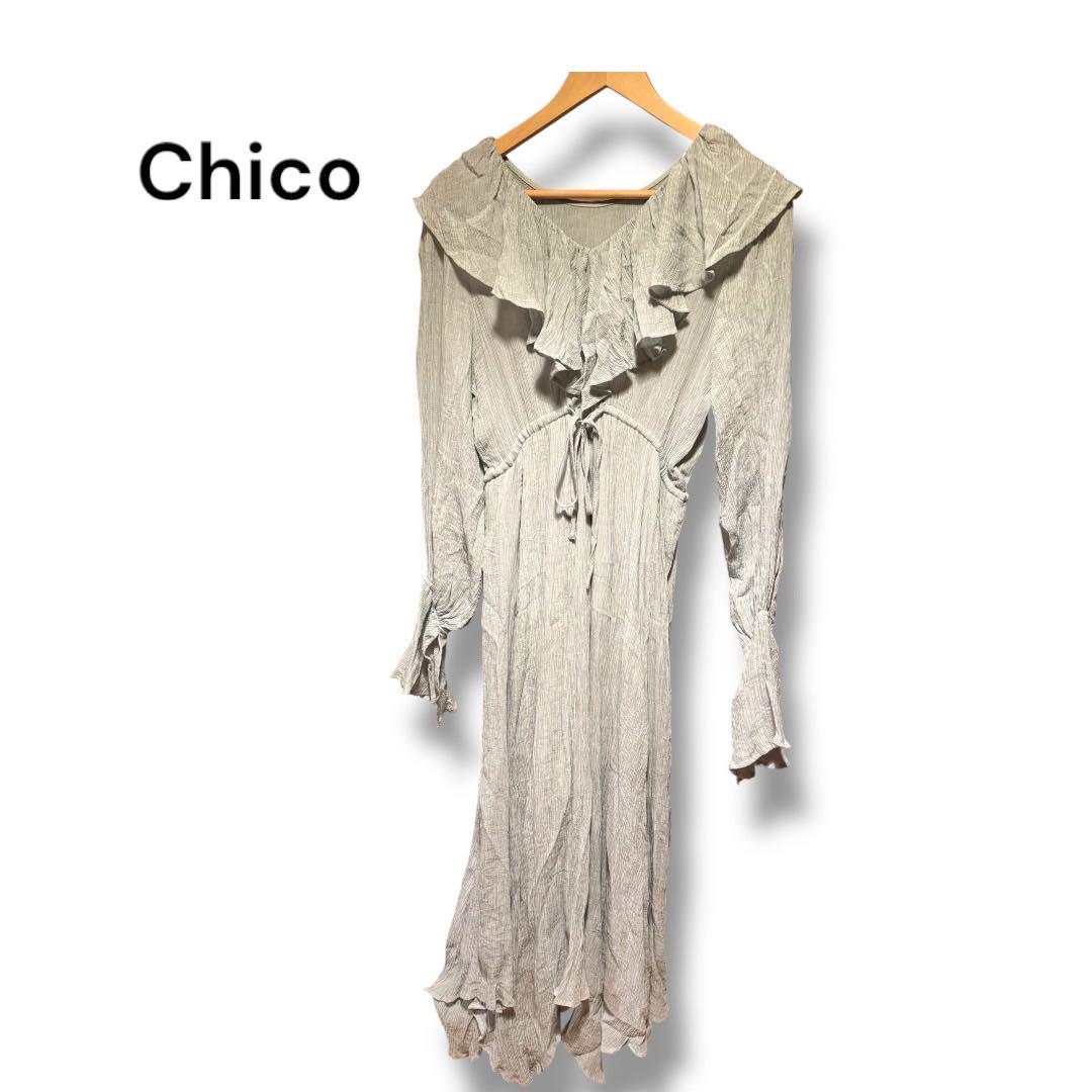 グランド牧場 セレクトセール Chico フリル付きワンピース メルカリ - ライトブルー ワンピース