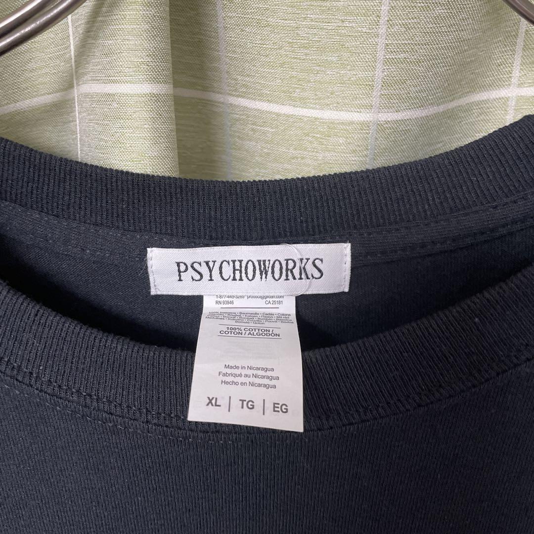 PSYCHOWORKS サイコワークス ロンT  長袖  黒　XL
