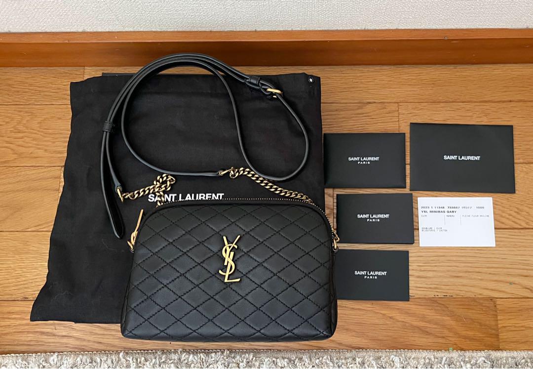 25SS 正規品★SAINT LAURENT★ギャビ チェーン ショルダーバッグ SAINT LAURENT サンローラン ギャビー チェーンポーチ BLACK