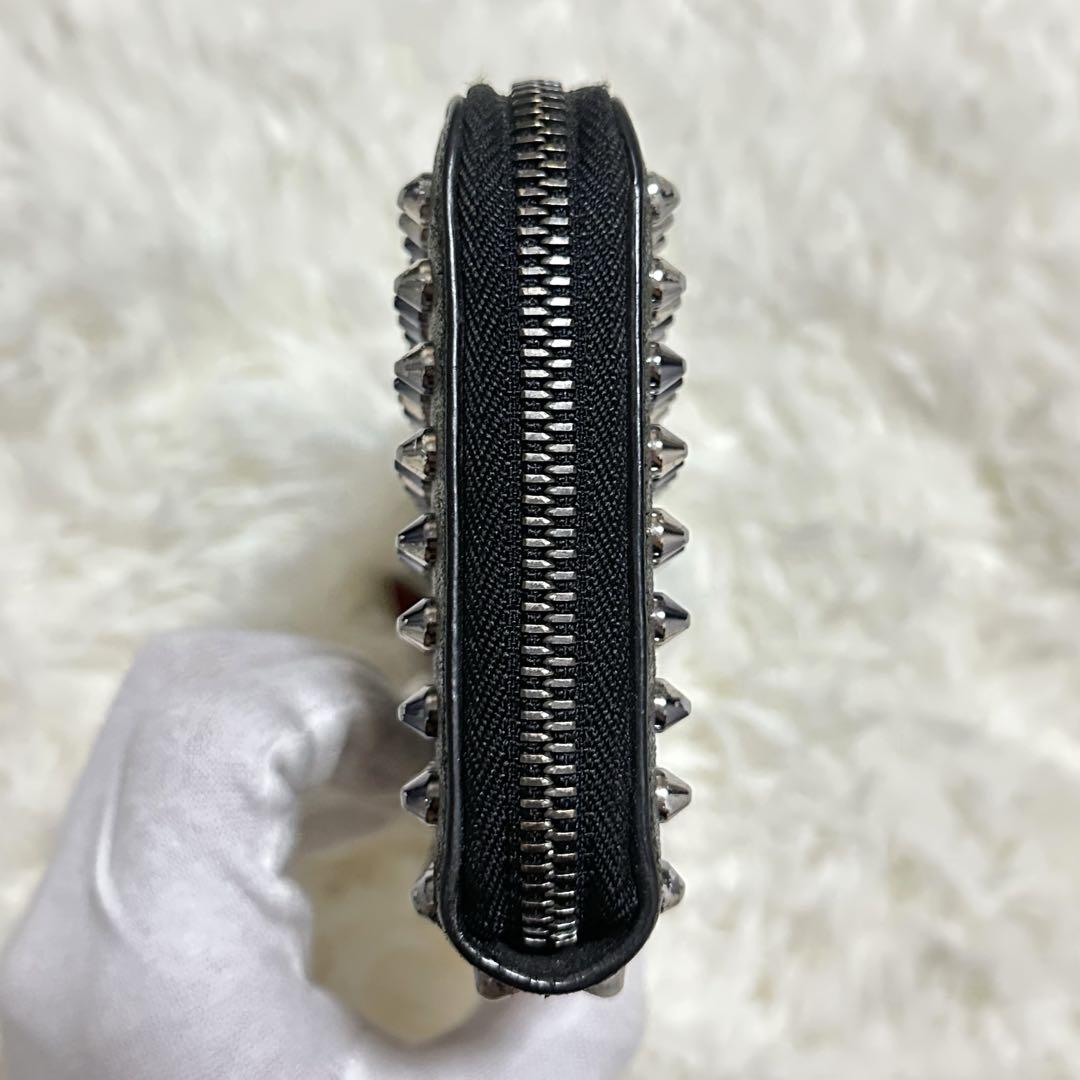 ✨美品✨ ルブタン ラウンドジップ パネトーネ ラウンドジップ　ブラック　レザー