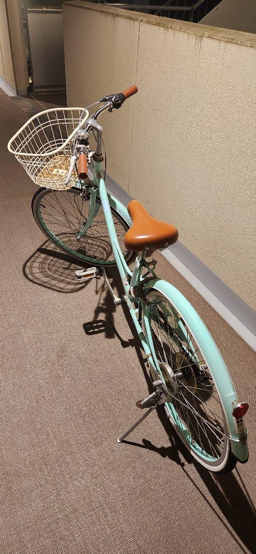 ミントグリーン シティサイクル バスケット付き