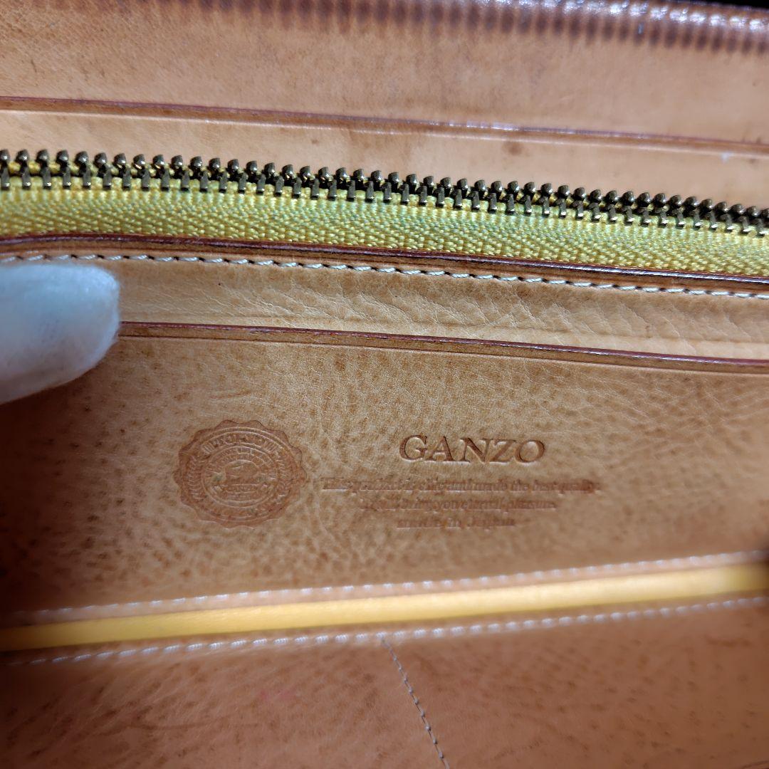 GANZO ガンゾ　シンブライドル 　ラウンドジップ　長財布　ブラック