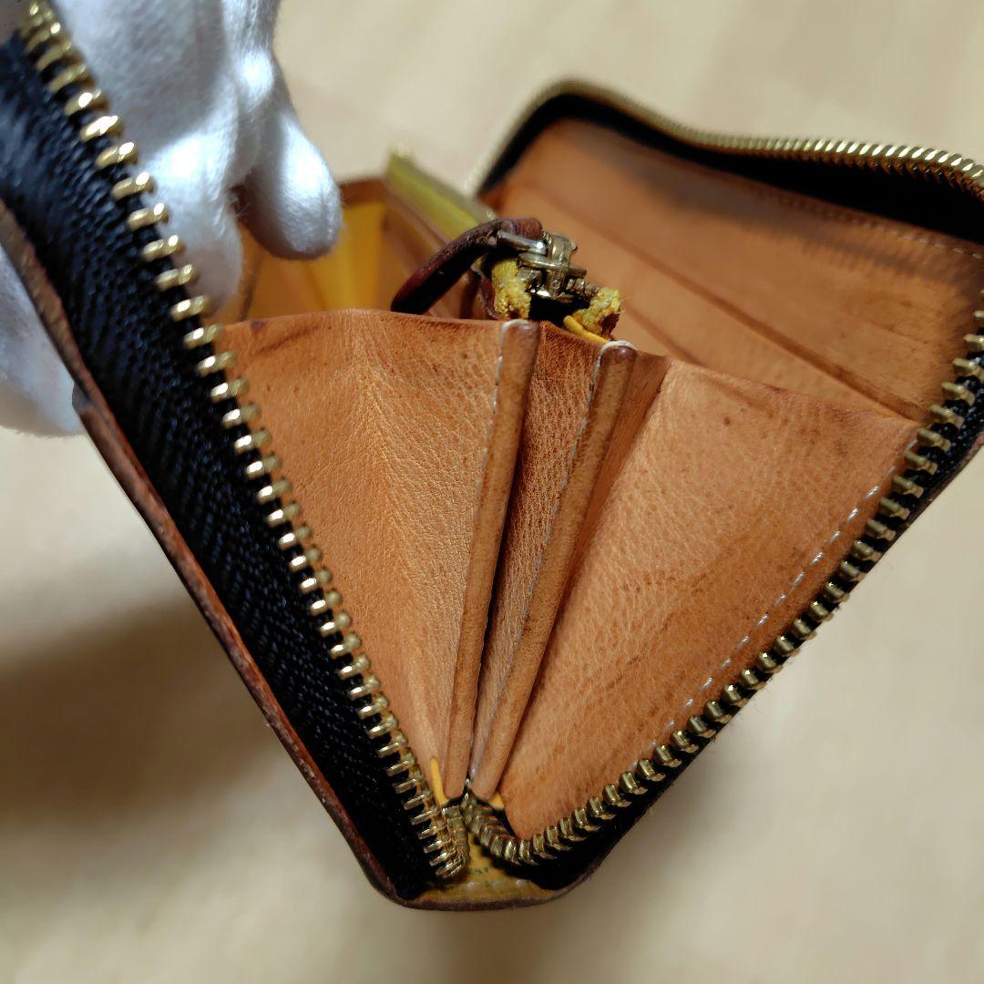 GANZO ガンゾ　シンブライドル 　ラウンドジップ　長財布　ブラック