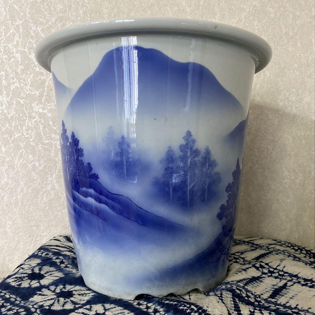 真葛香山 山水植木鉢 大 - メルカリ