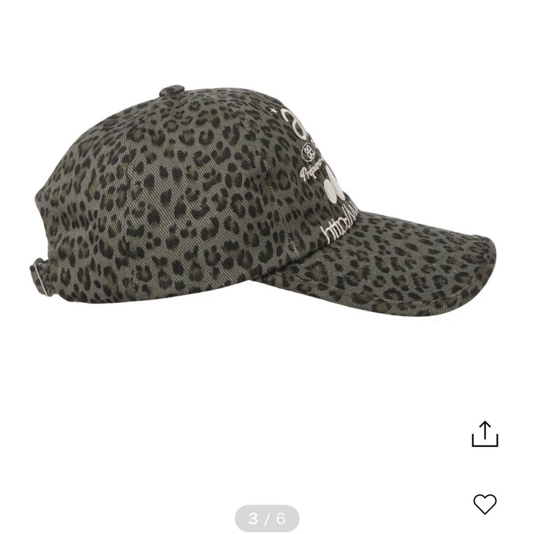 WEB LOGO LEOPARD CAP [KHAKI] aeae キャップ