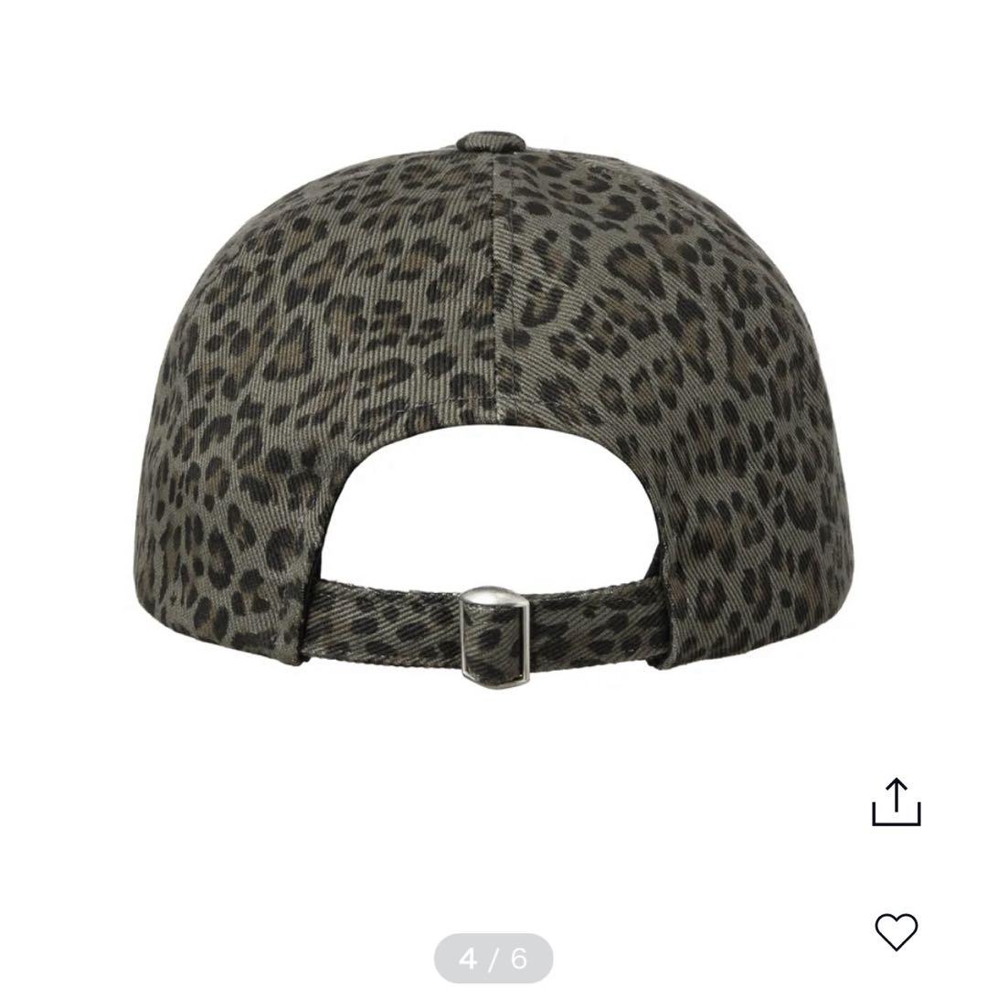 WEB LOGO LEOPARD CAP [KHAKI] aeae キャップ