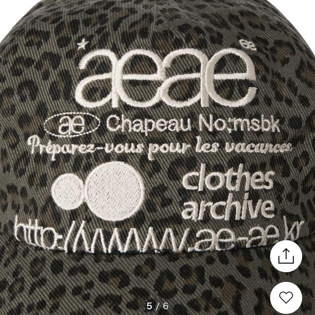 WEB LOGO LEOPARD CAP [KHAKI] aeae キャップ