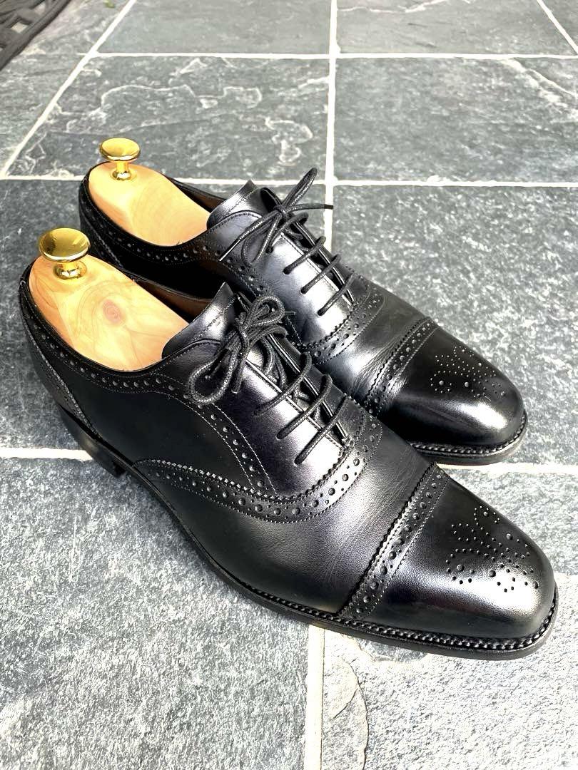 Barker England メダリオン　ストレートチップ　ドレスシューズ