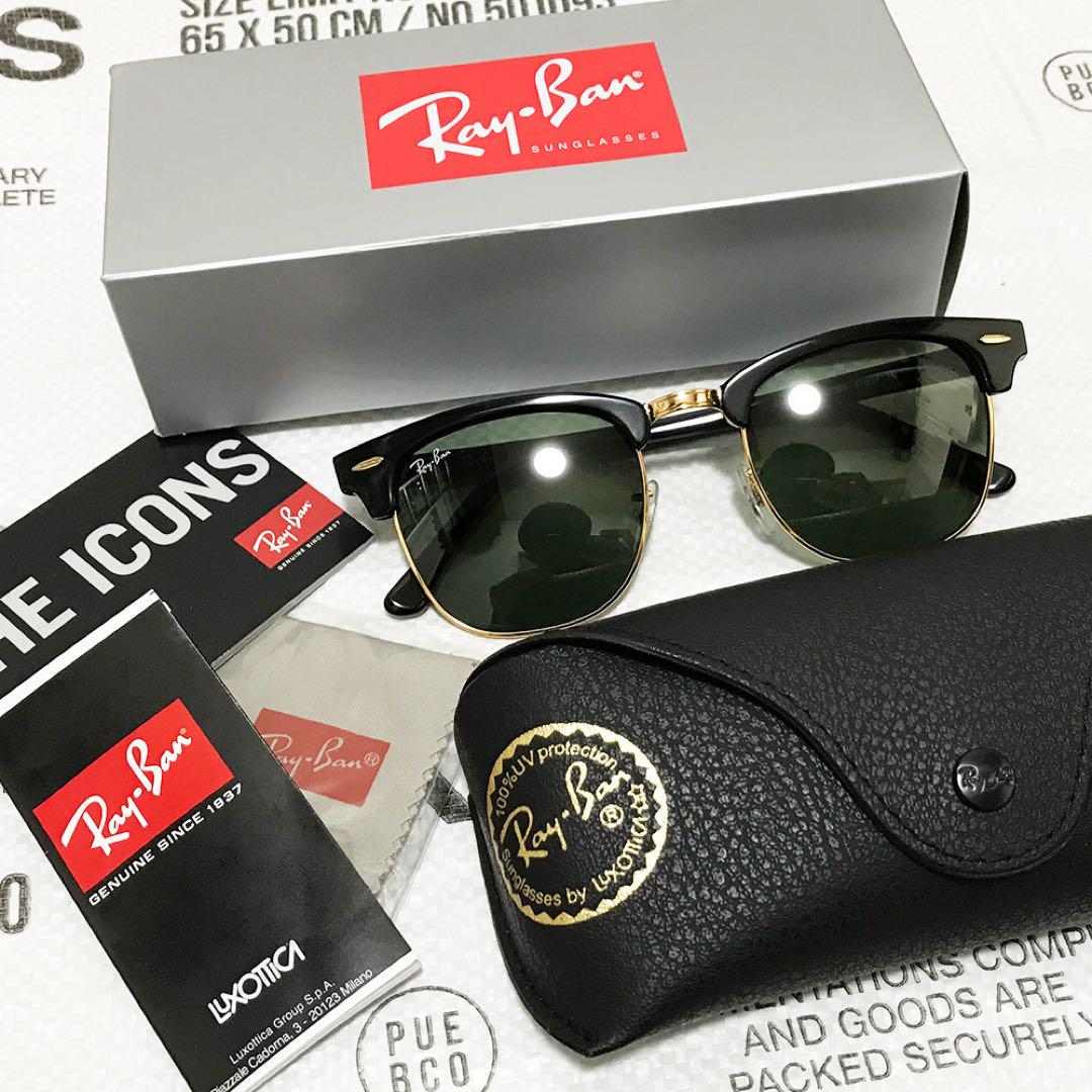 新品付属品あり RayBan クラブマスター レイバン サングラス ブラック 新品付属品あり RayBan クラブマスター レイバン サングラス