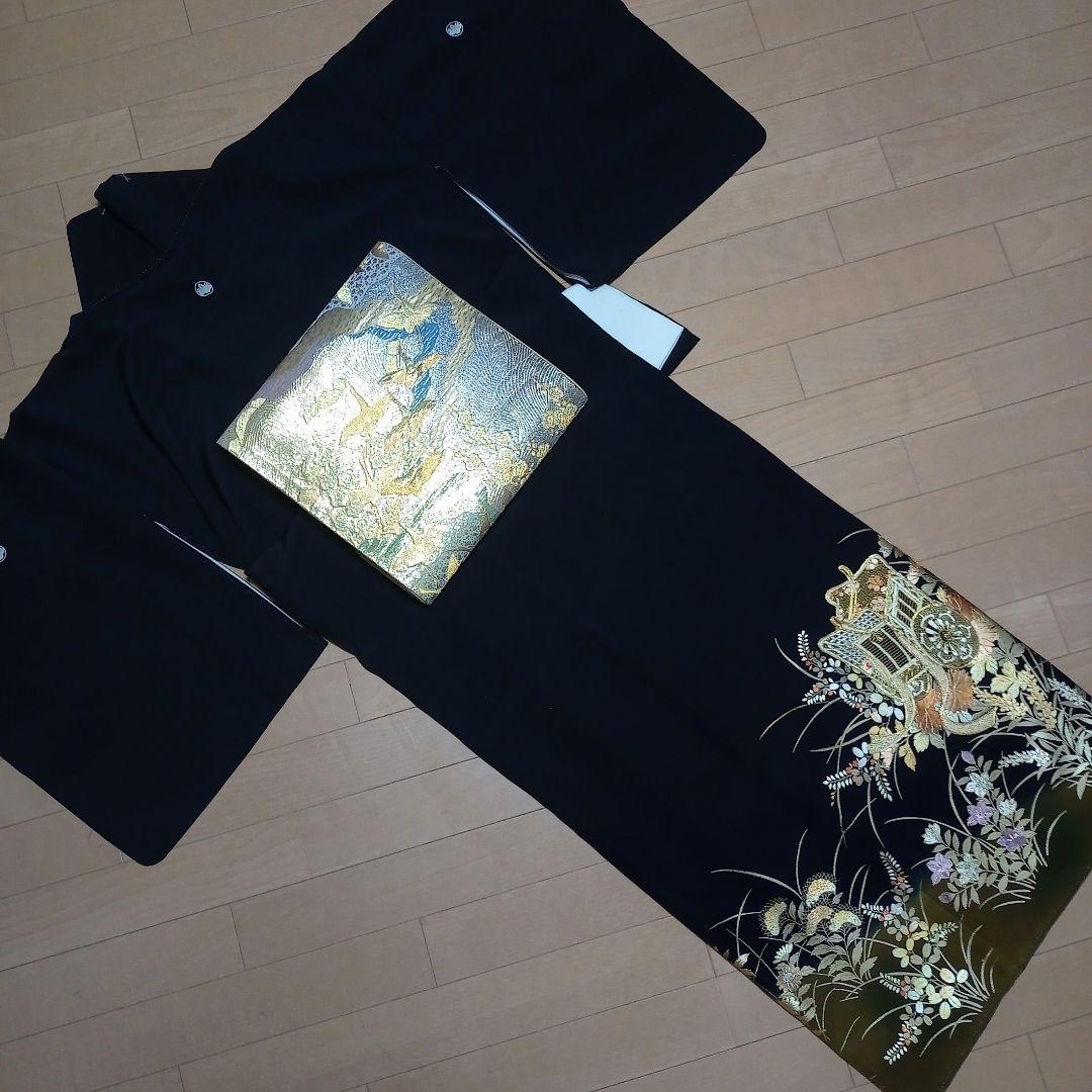 B35限定価格!☆USED美品☆ 結婚式 作家物 金彩 豪華 黒留袖6点セット B35限定価格!☆USED美品☆ 結婚式 作家物 金彩 豪華 黒留袖6点セット