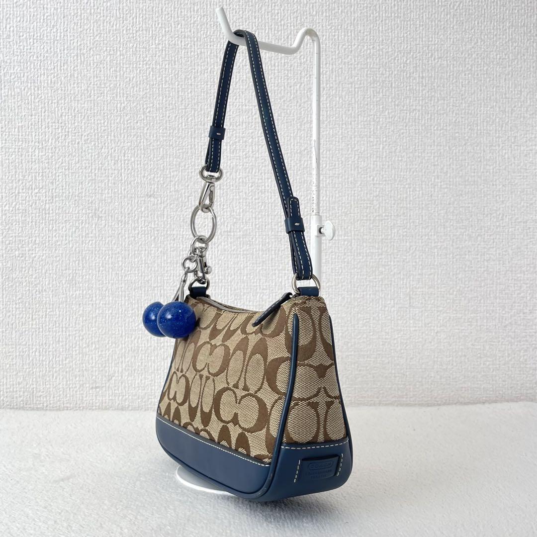 COACH コーチ ハンドバッグ アクセサリーポーチ シグネチャー ブルー COACH コーチ ハンドバッグ アクセサリーポーチ シグネチャー