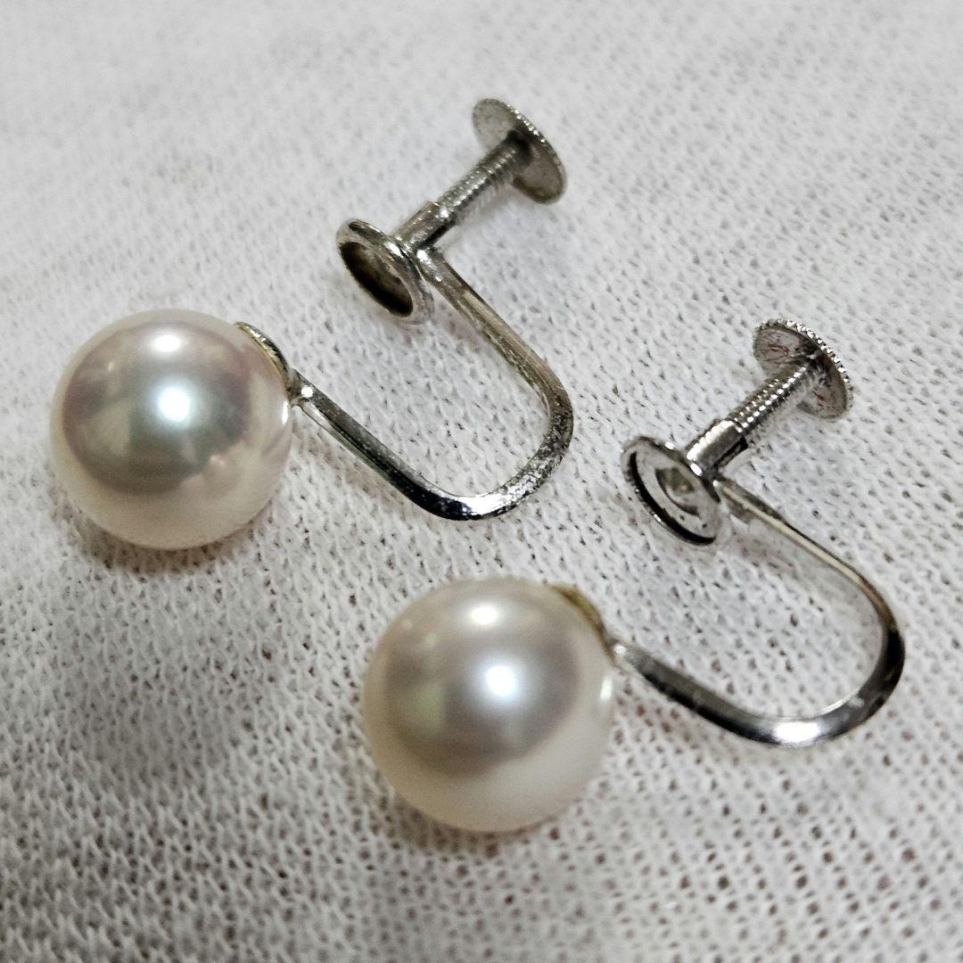 K14WG パール×K14WGイヤリング 真珠 重量2.15g♥に近い