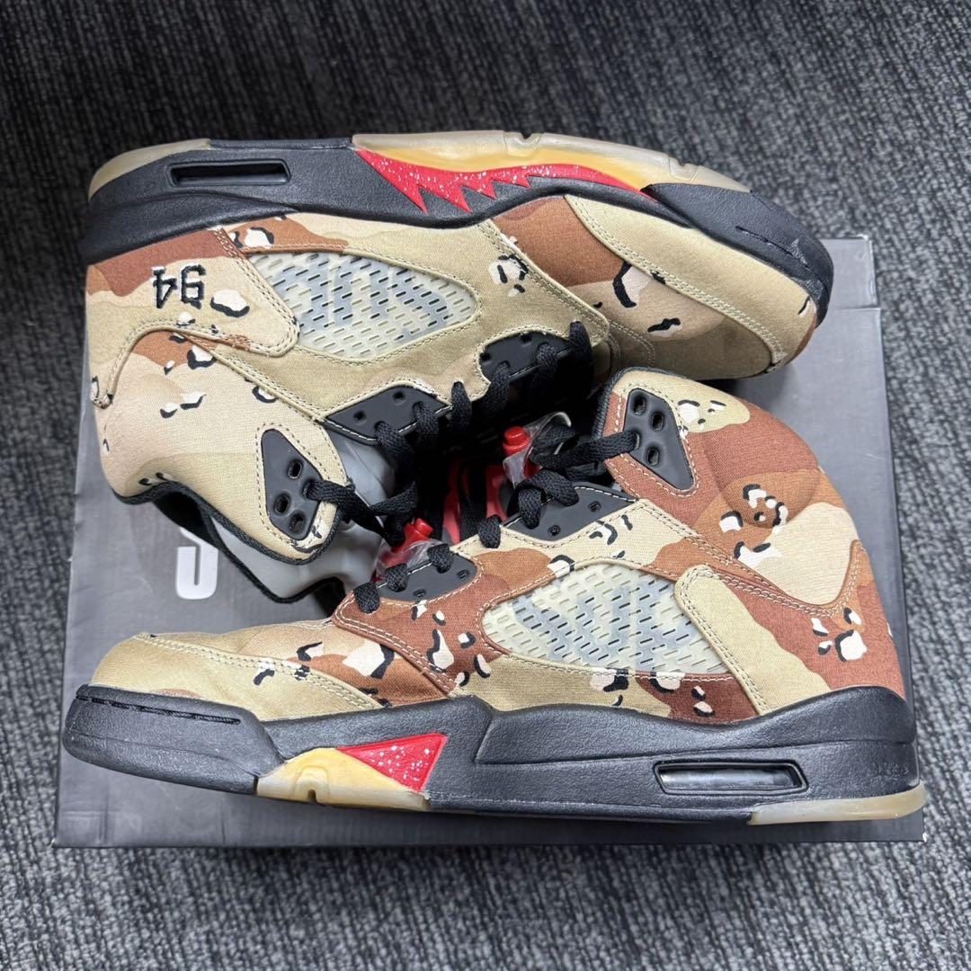 Supreme Air Jordan 5 カモフラージュ　US11