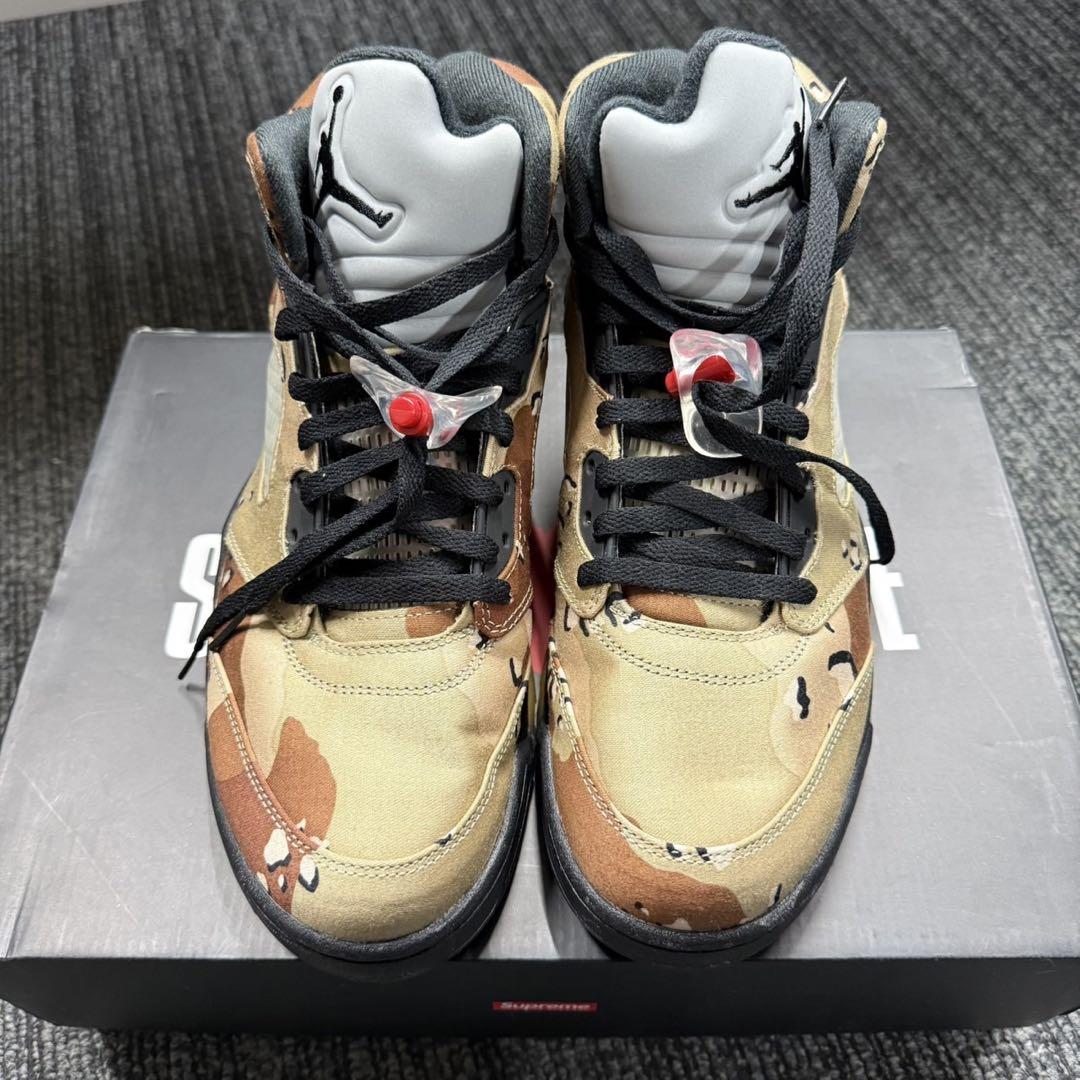 Supreme Air Jordan 5 カモフラージュ　US11