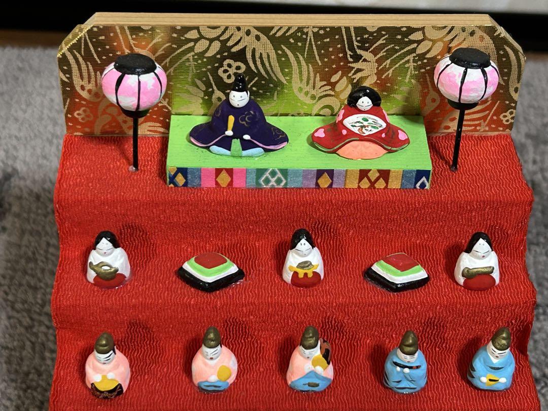 豪勝作　雛段飾り　ミニチュア雛　昭和レトロ　ヴィンテージ　蚤の市