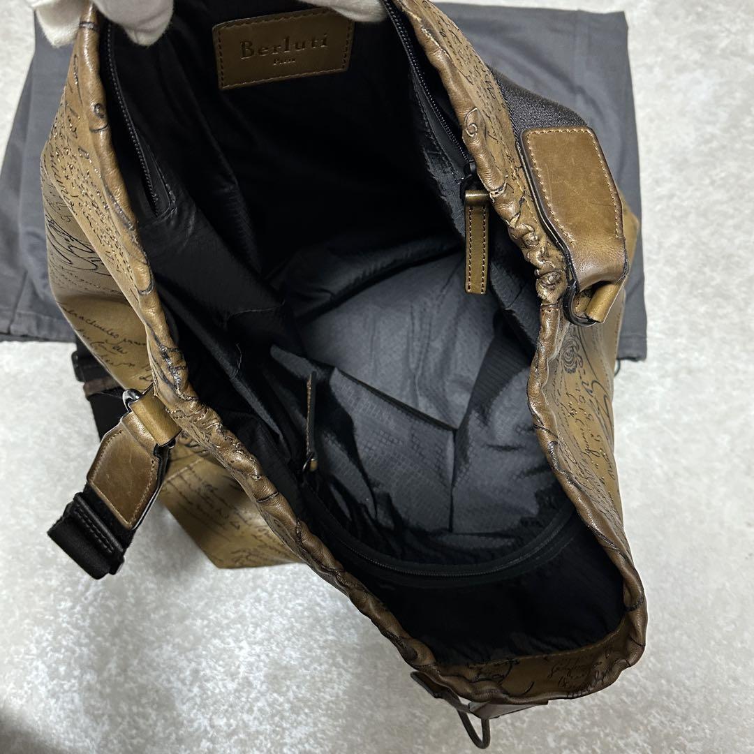 希少 【Berluti】2way カリグラフィ ミニマル レザー ダッフルバッグ