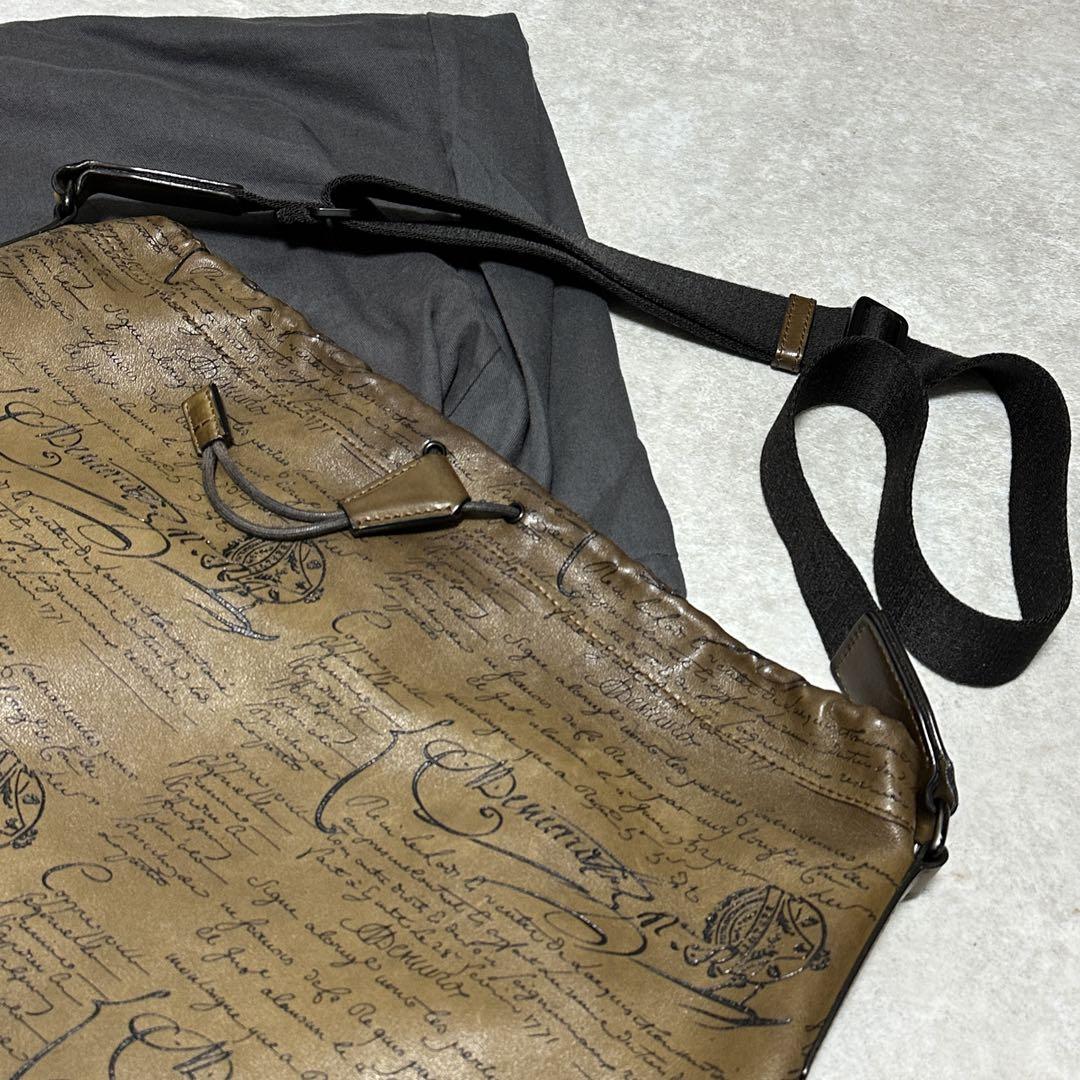 希少 【Berluti】2way カリグラフィ ミニマル レザー ダッフルバッグ