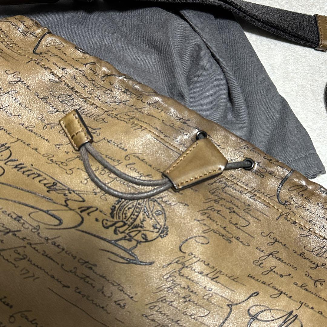 希少 【Berluti】2way カリグラフィ ミニマル レザー ダッフルバッグ