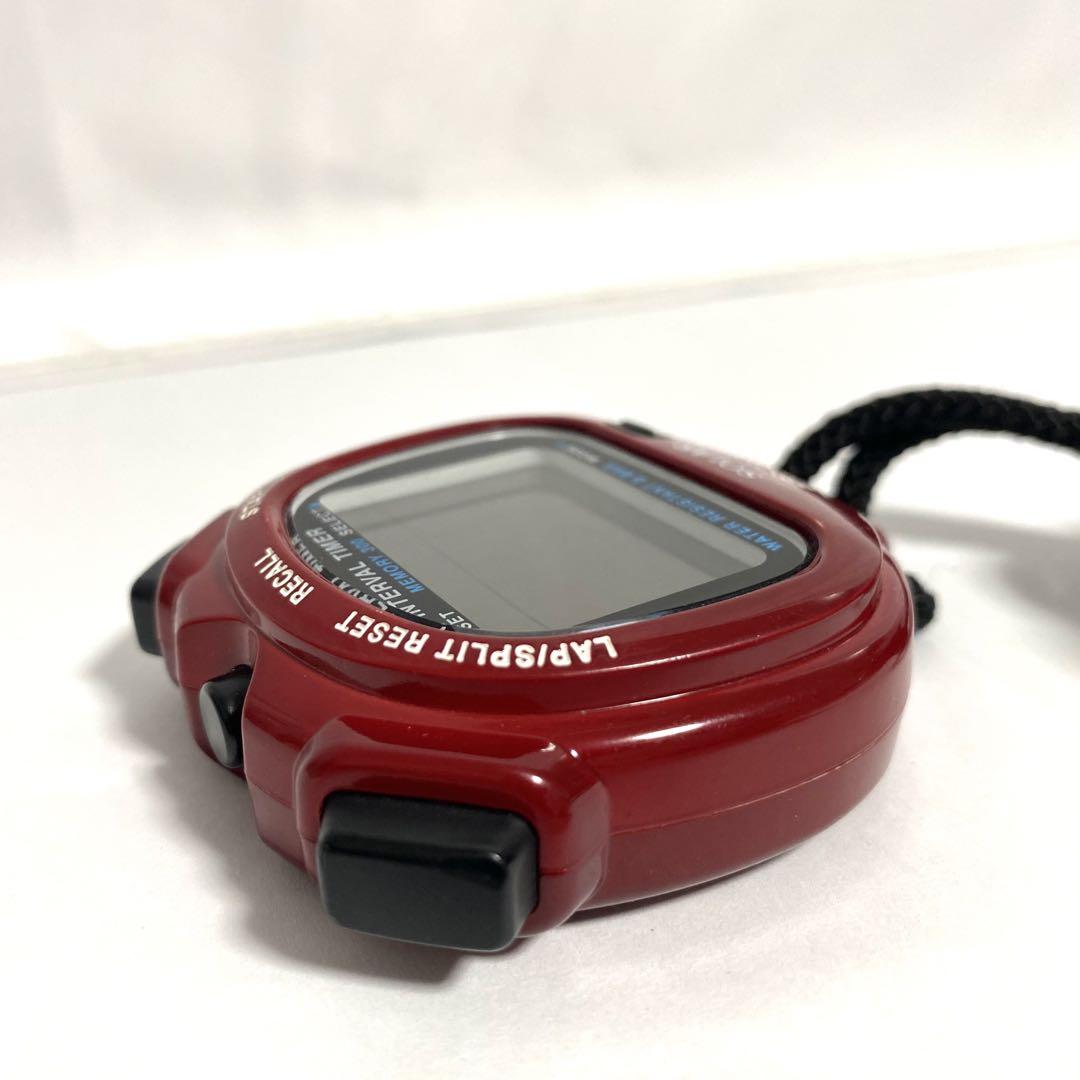 SEIKO セイコー ソーラー ストップウォッチ 赤 レッド