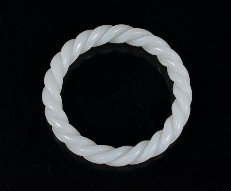 中国 玉石白玉彫刻 玉器 環 V R2119 | www.schmetterlinghaus.at