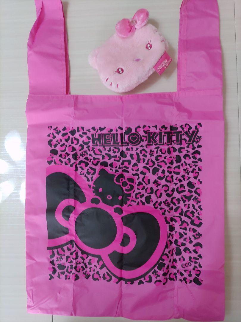 ♦購入不可♦　【新品未使用】キティちゃんノベルティ　エコバッグ 新品 キティちゃん HELLO KITTY エコバッグ ピンク 日焼けキティ