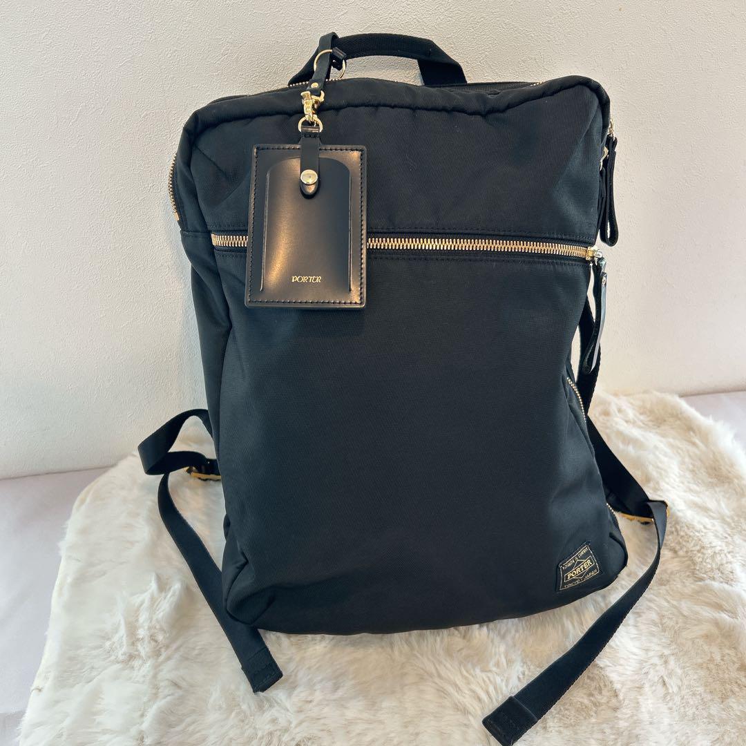 【極美品】PORTER SHEA デイパック （L）2way 黒　ポーターガール
