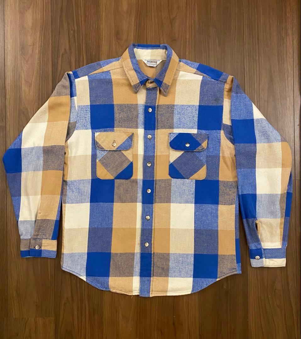 【高配色】80s FIVE BROTHER ヘビーネルシャツ ヘビネル L