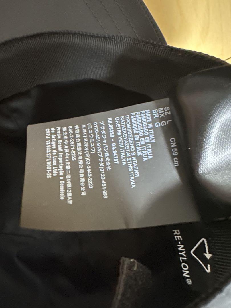 PRADA Re-Nylon ベースボールキャップ L BLACK