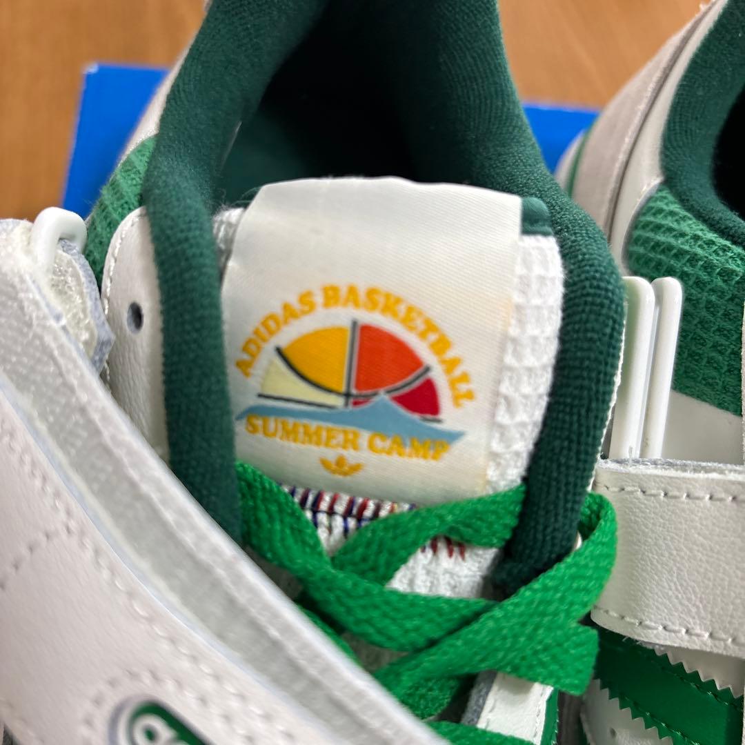 adidas Forum Low ホワイト/グリーン 9